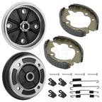 Set of 2 Front Brake Drums with Shoes for Kawasaki Mule 2510 (1993–2000)