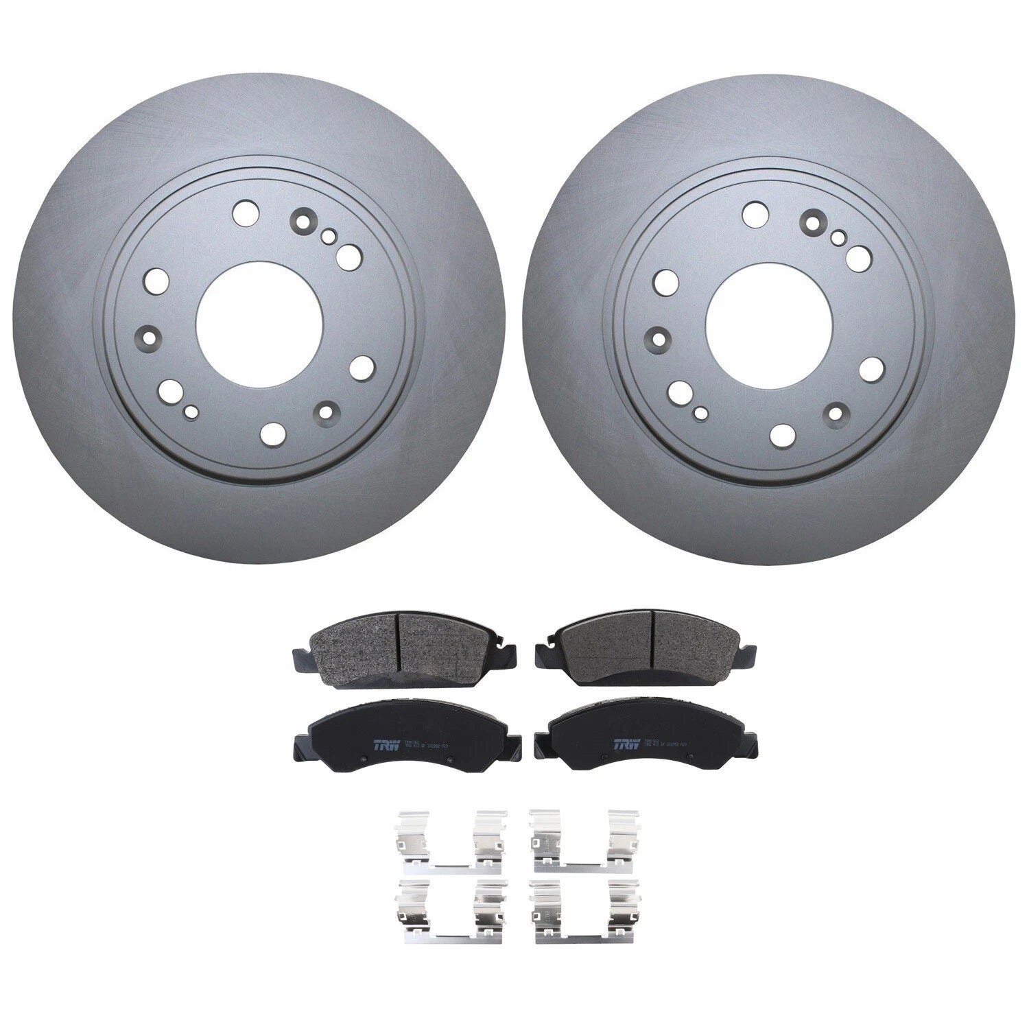 Front Brake Kit 330mm Disc Rotors & TRW Pro Metallic Pads for Cadillac Chevy GMC