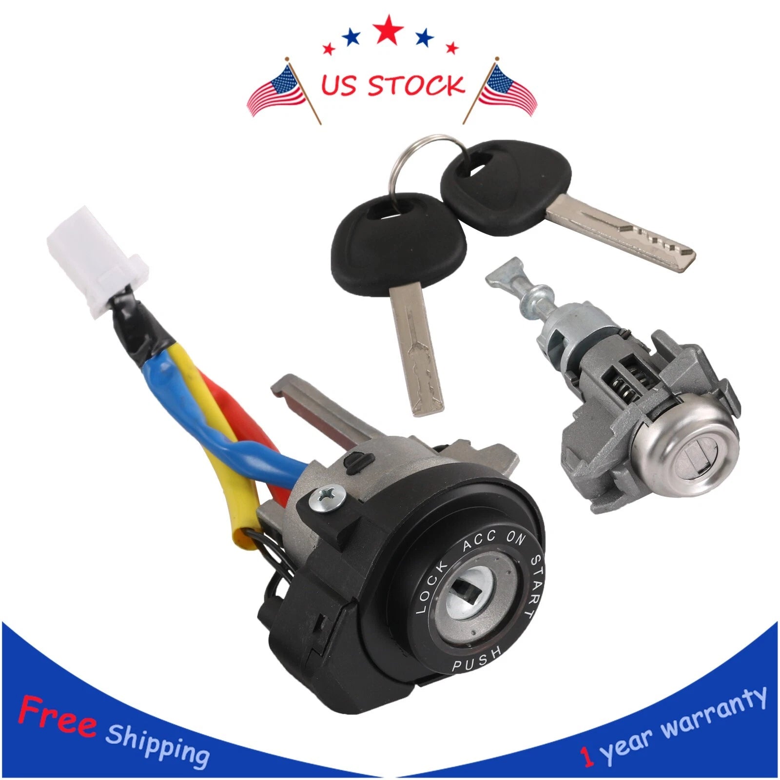Ignition Lock Cylinder Switch with Keys for Kia Rio (2013–2017) Optima (2011–2015)