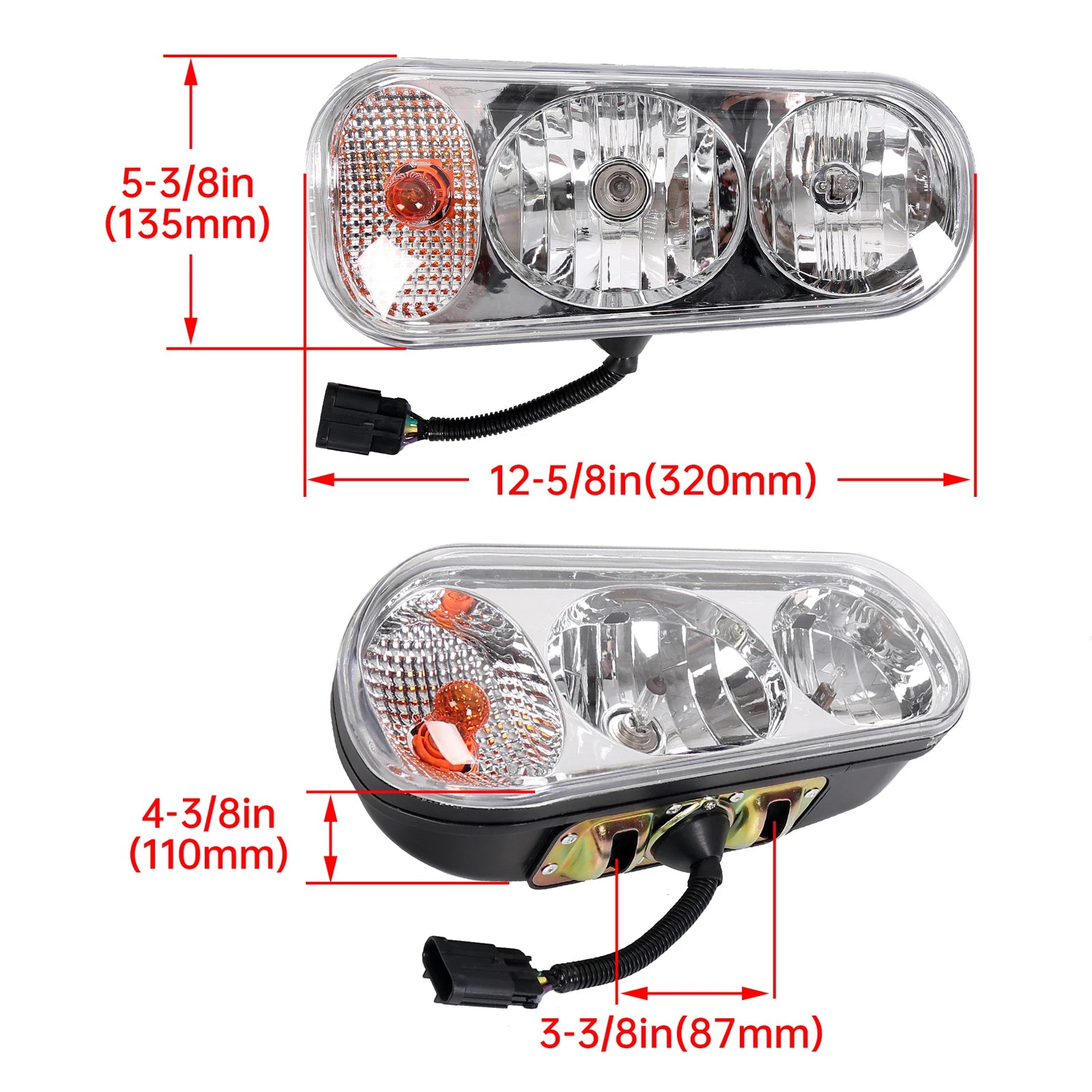 Snow Plow Light Headlight Kit for Boss Western Meyer Blizzard (Universal)