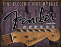 Vintage Replica Tin Metal Sign for Fender Electric Guitar (1763)