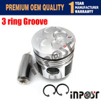 Set of 4 STD Piston Set (Pin & Clip) for Isuzu C240