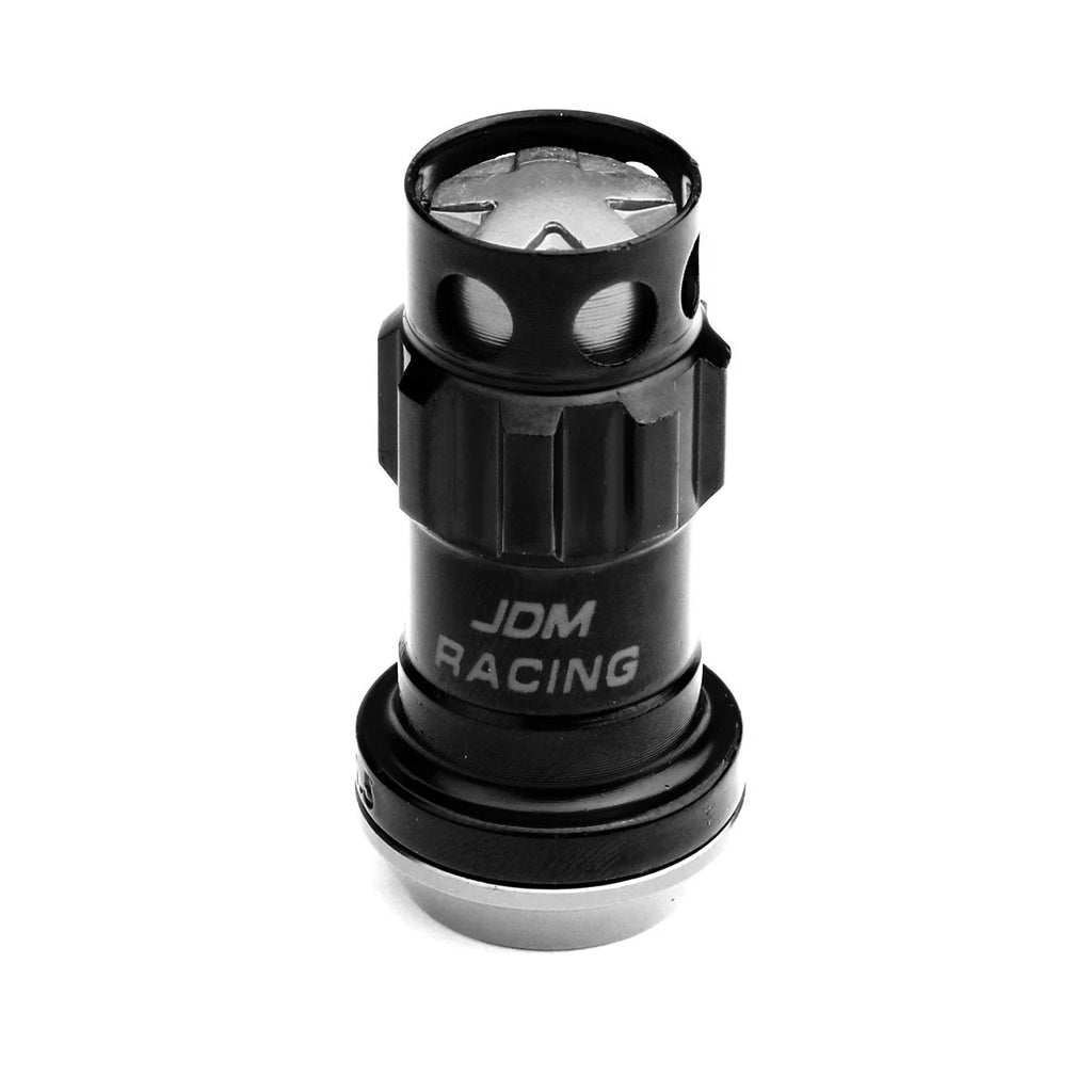 Set of 16 Aluminum Silver Rim Lock Nuts + Adapter M12x1.5 for