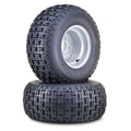Set of 2 ATV Tire Wheel Assembly 22X10X10 for 4X4 (10047) Silver Wheels