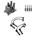 Set of 4 Denso Ignition Coil Wires & Bosch Platinum Spark Plugs for Mazda 6 (2003–2008)