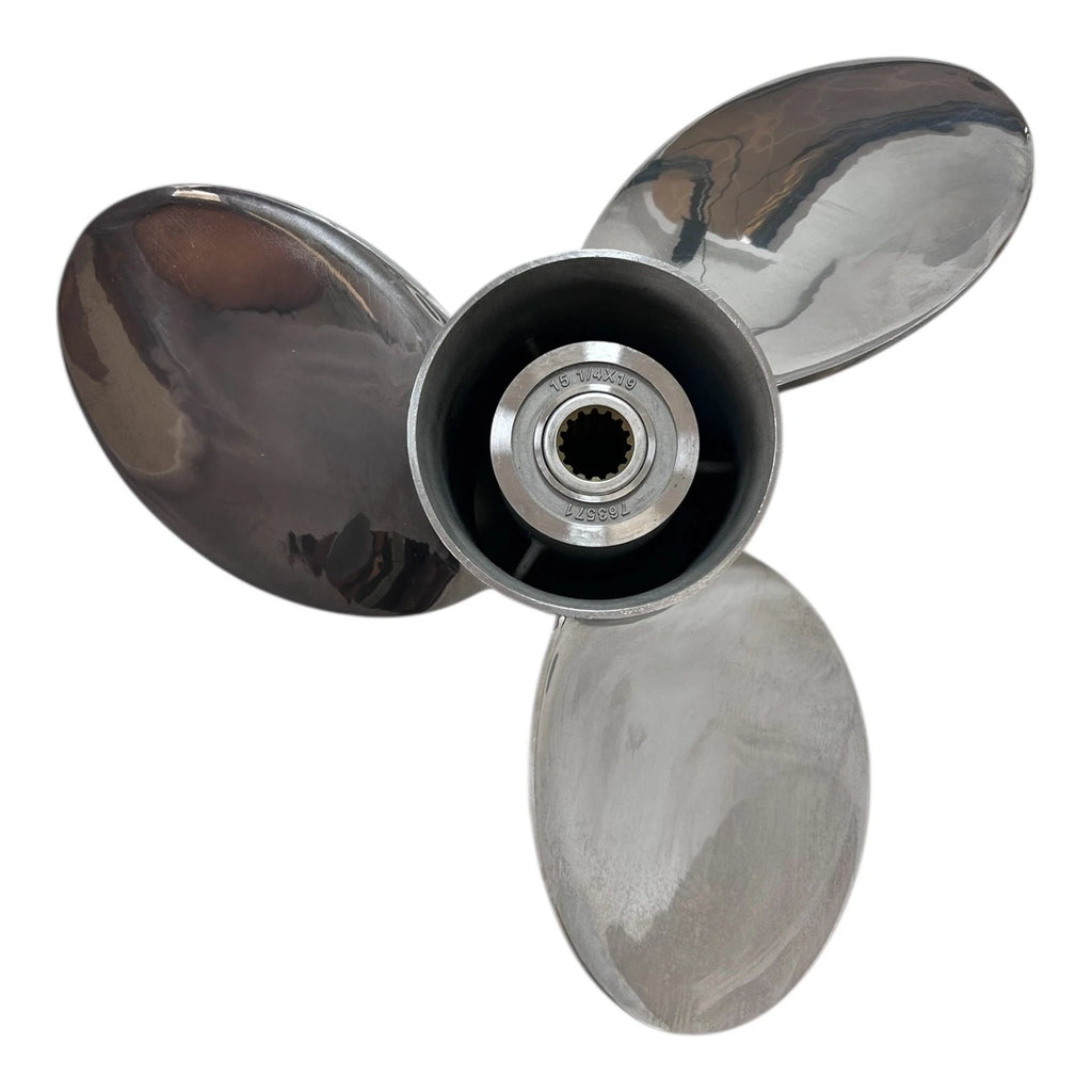 3 x 15 1/4 x 19P Stainless Steel Rebel Propeller for Evinrude Johnson (LH)
