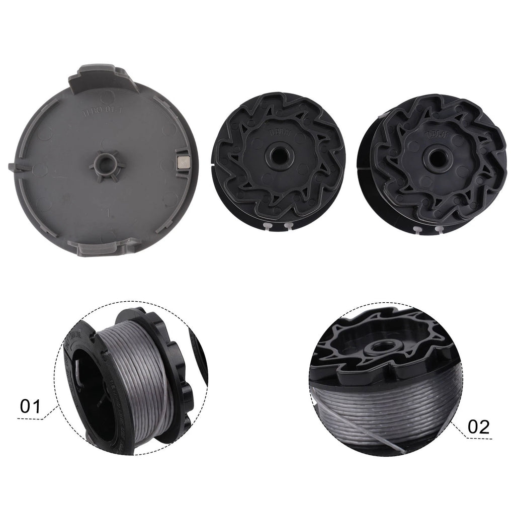 2X Spools 1X Cap for Bosch UniversalGrassCut 18 18-26 18-260 (2018–2023)