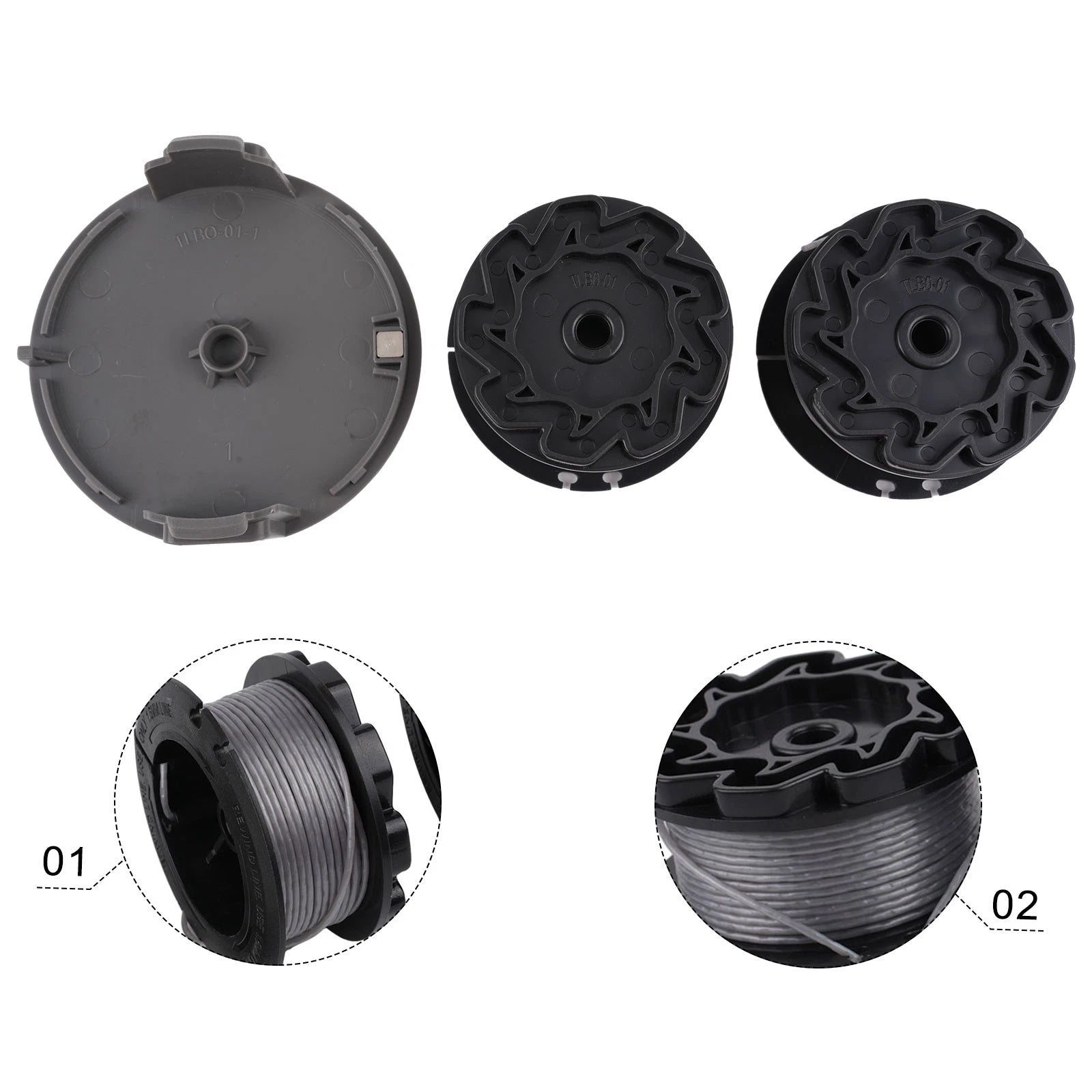 2X Spools 1X Cap for Bosch UniversalGrassCut 18 18-26 18-260 (2018–2023)