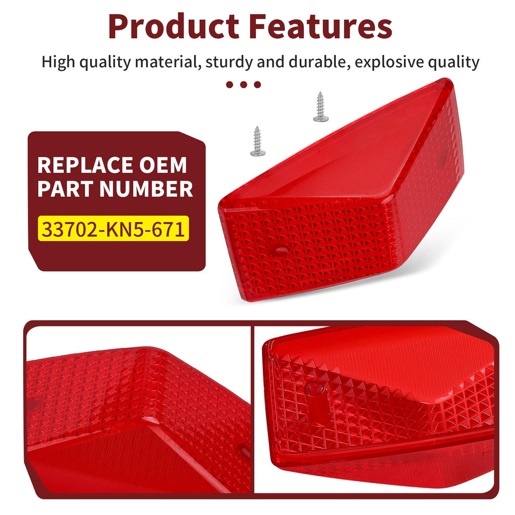 Rear Brake Tail Light Lens with Screw for Honda XR250R XR600R (1986–2000)