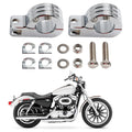 Chrome 32mm Engine Crash Bar Foot Peg Mount Clamp for Harley Dyna (T9)