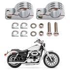 Chrome 32mm Engine Crash Bar Foot Peg Mount Clamp for Harley Dyna (T9)