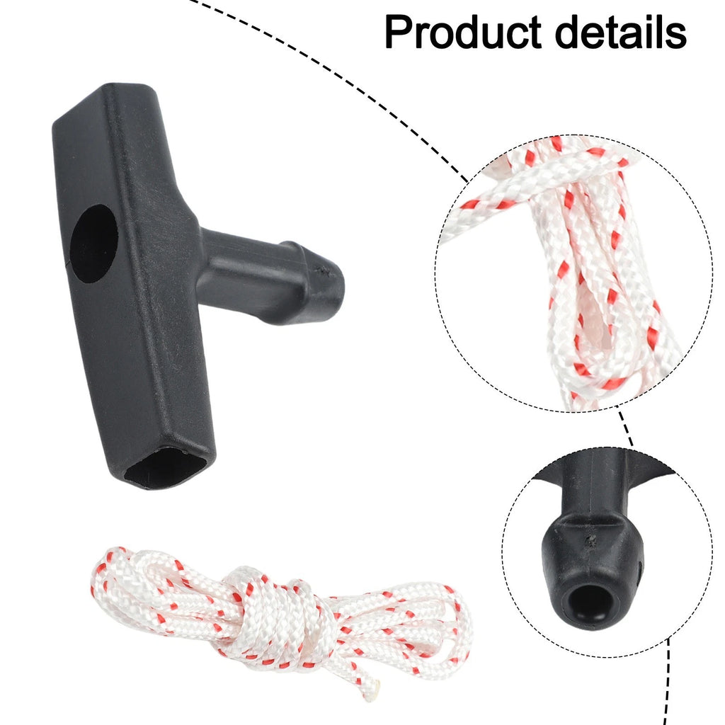 3 Meter Recoil Starter Rope Pull Cord with Handle for Outdoor Equipment