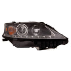 Replacement Black Passenger Side Halogen Headlight Assembly w/LED