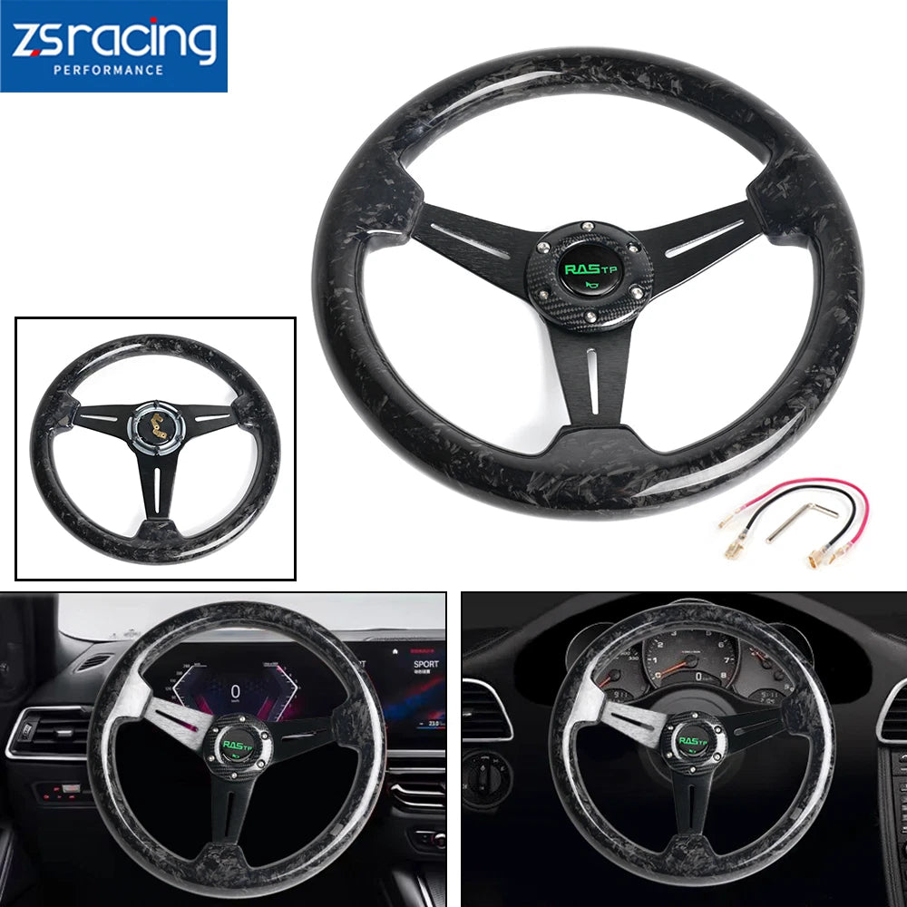 14" Deep Dish 6 Bolt Steering Wheel for Universal Fit
