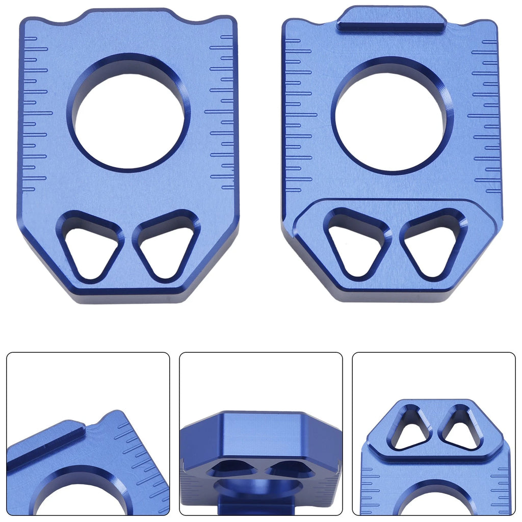 CNC Rear Chain Adjuster Axle Block for Suzuki DRZ400SM 400S 400E (2005–2024) Blue
