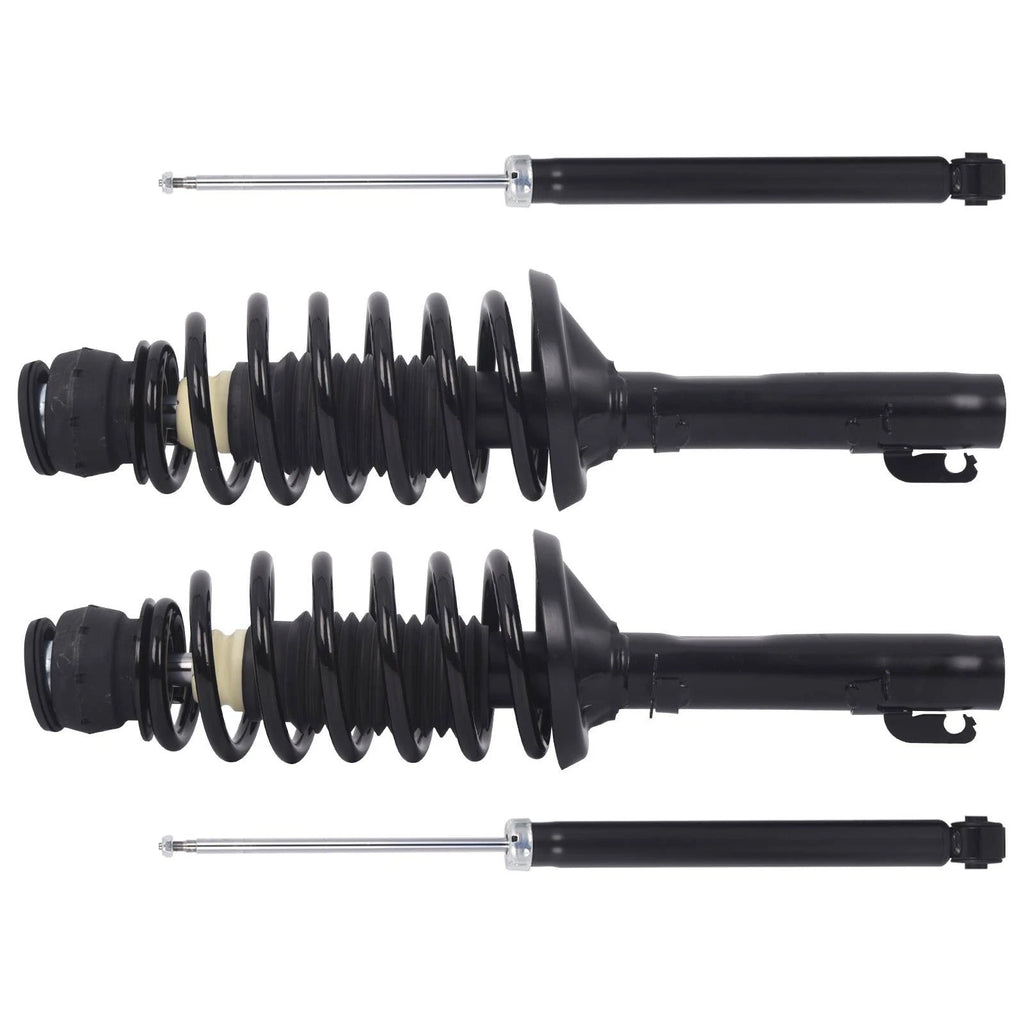 Front Struts w/ Springs & Rear Shock Absorbers for VW Jetta Golf Beetle (1998-2006)