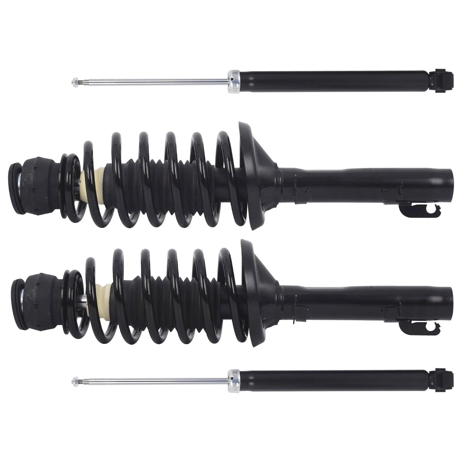 Front Struts w/ Springs & Rear Shock Absorbers for VW Jetta Golf Beetle (1998-2006)