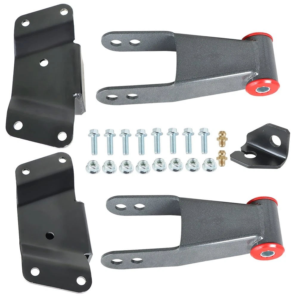 Set of 2 Rear Drop Shackles for Chevy Silverado GMC 1500 (1988–1998)