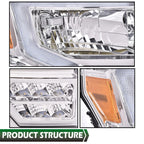 LED Corner Headlights for Ford F-150 (2009–2014) Chrome Housing