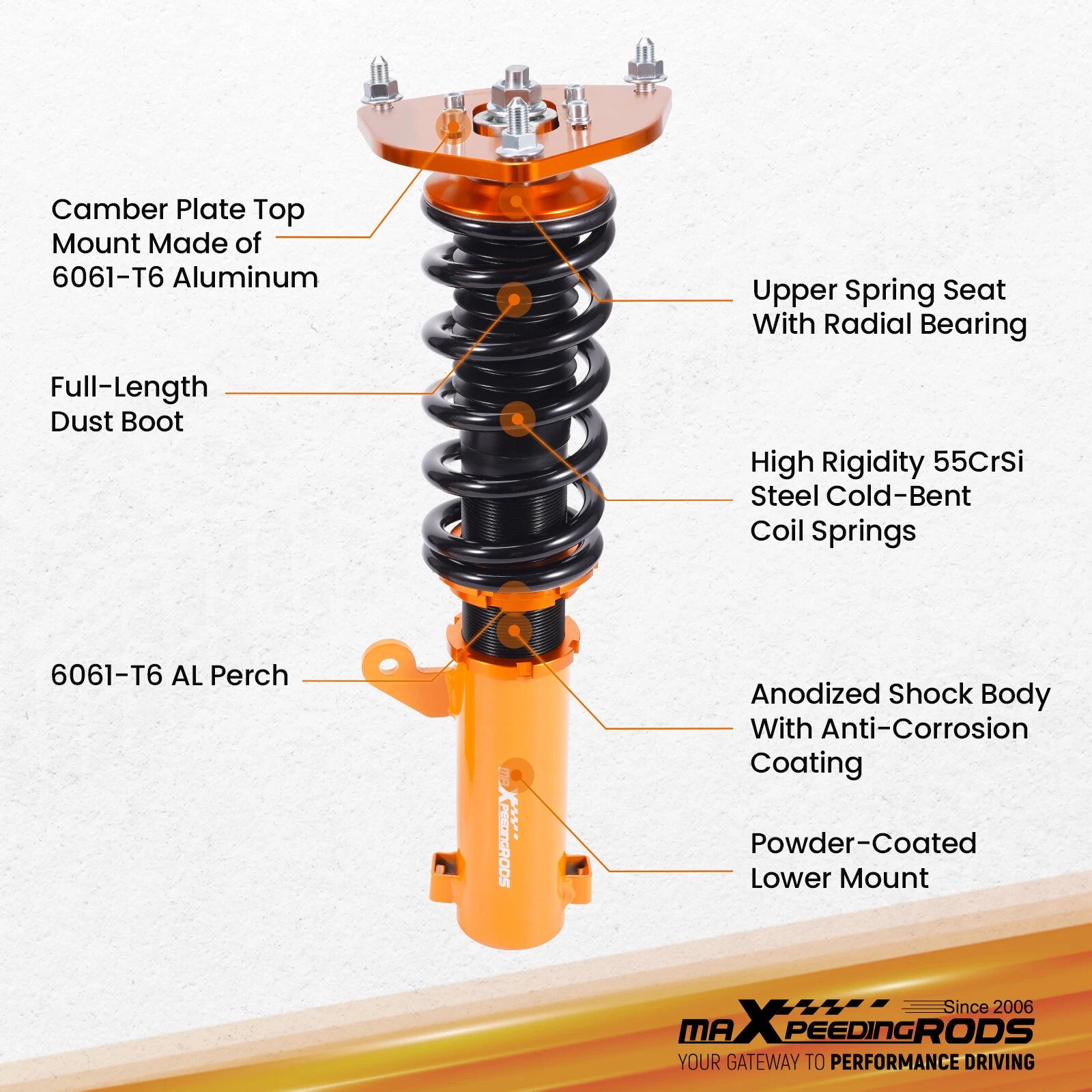 Coilovers Suspension Lowering Kit for Mitsubishi Eclipse (2006-2012)