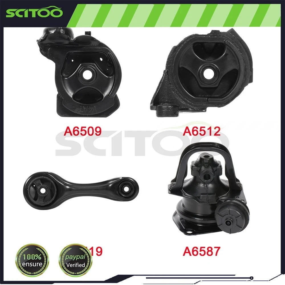Set of 4 Engine Motor Mounts for Honda Accord (1990–1993) W/ Auto Transmission