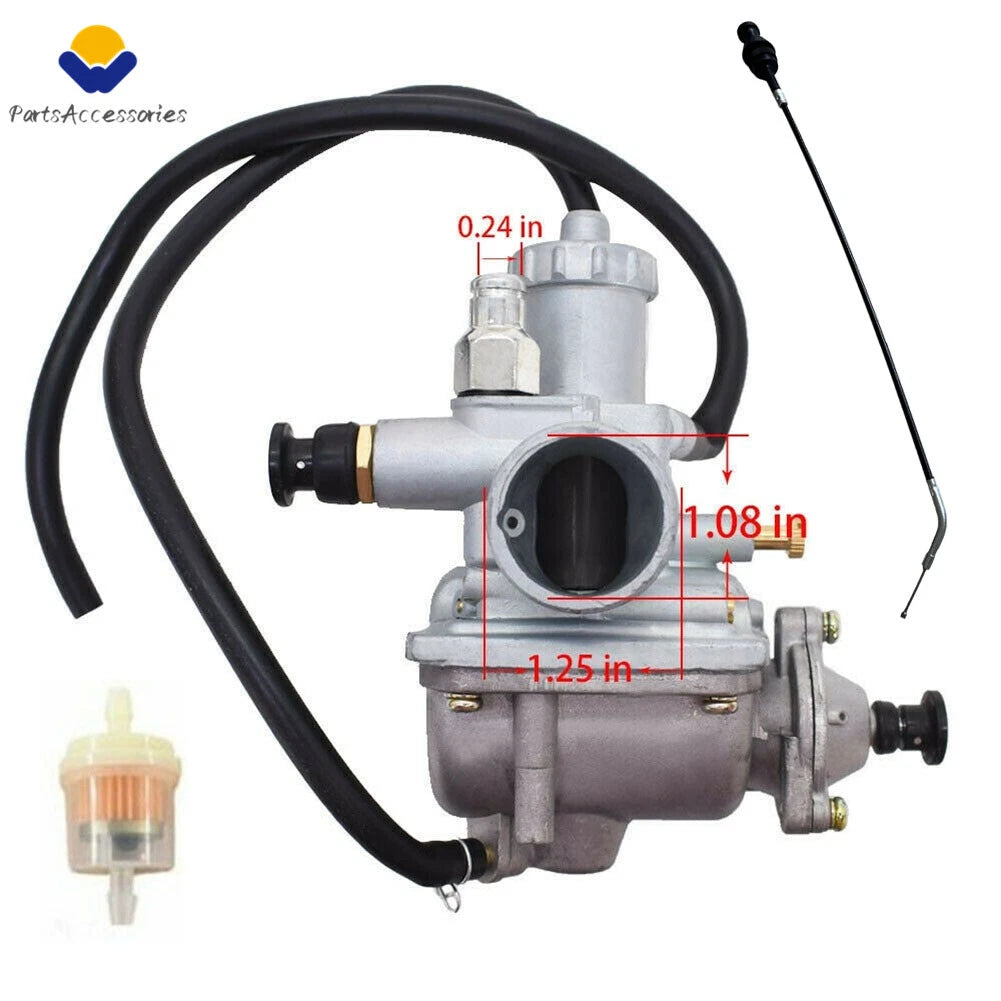 Carburetor & Choke Cable for Suzuki Quadrunner 125 185 ALT185 ALT125 LT125 (1985–1995)
