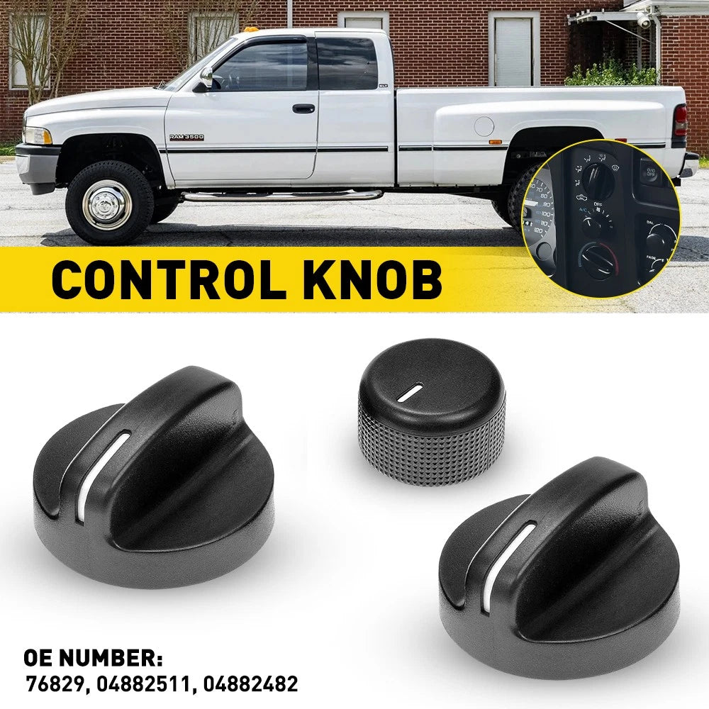 3PCS Control Knob Set for Dodge Ram 1500 (1994–1997)