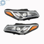 Set of 2 Clear Chrome Headlights for Hyundai Sonata (2015-2017)
