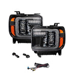 LED Projector Headlights Replacement Pair for GMC Sierra 1500 (2014–2018)