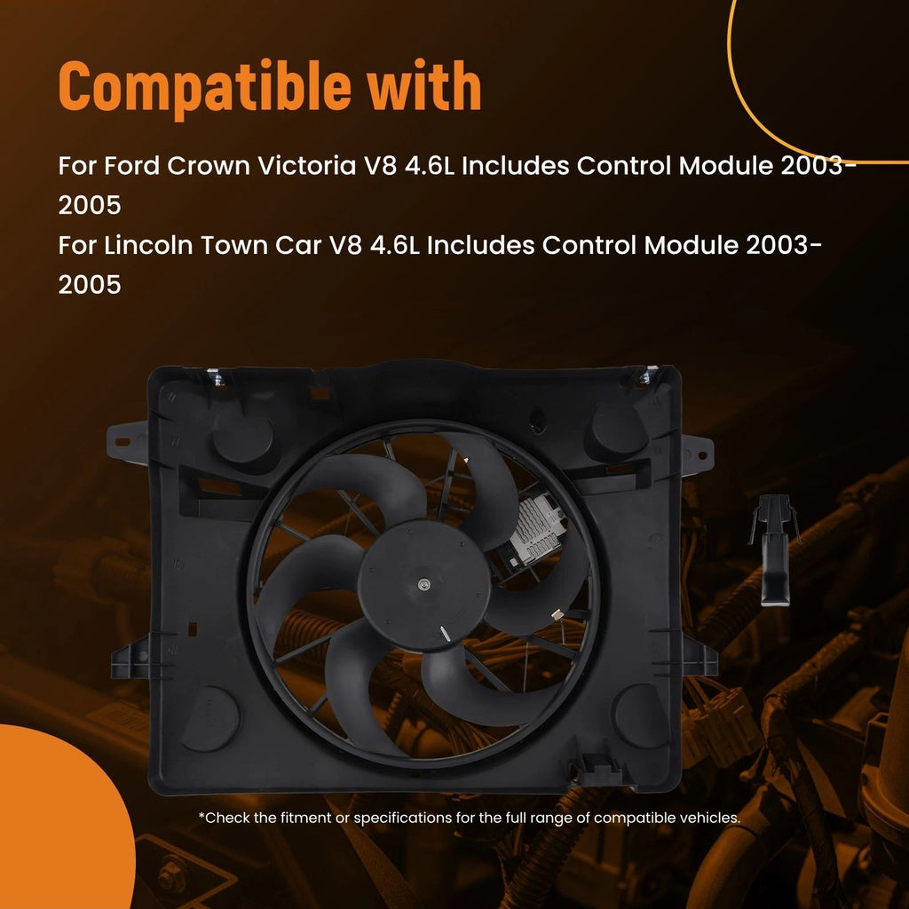 Electric Cooling Fan Assembly for Lincoln Town Car/Crown Victoria (2003–2005) 620120