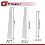 6 Pcs Door Pillar Window Trim for Lexus GS (1998-2005) Silver Tone