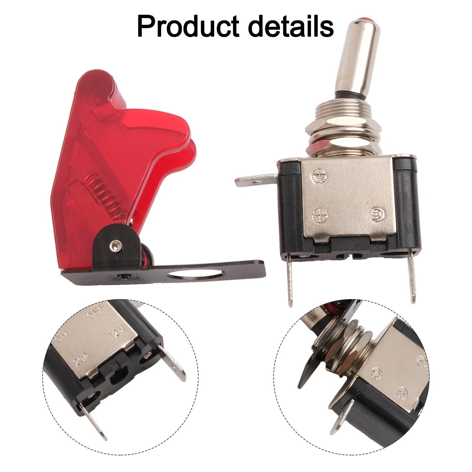 Illuminated SPST Toggle Switch for Automotive 12V 20A (Car/Boat)
