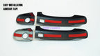4 x Black Carbon Fiber Door Handle Covers for Ford Ranger (2012-2019)
