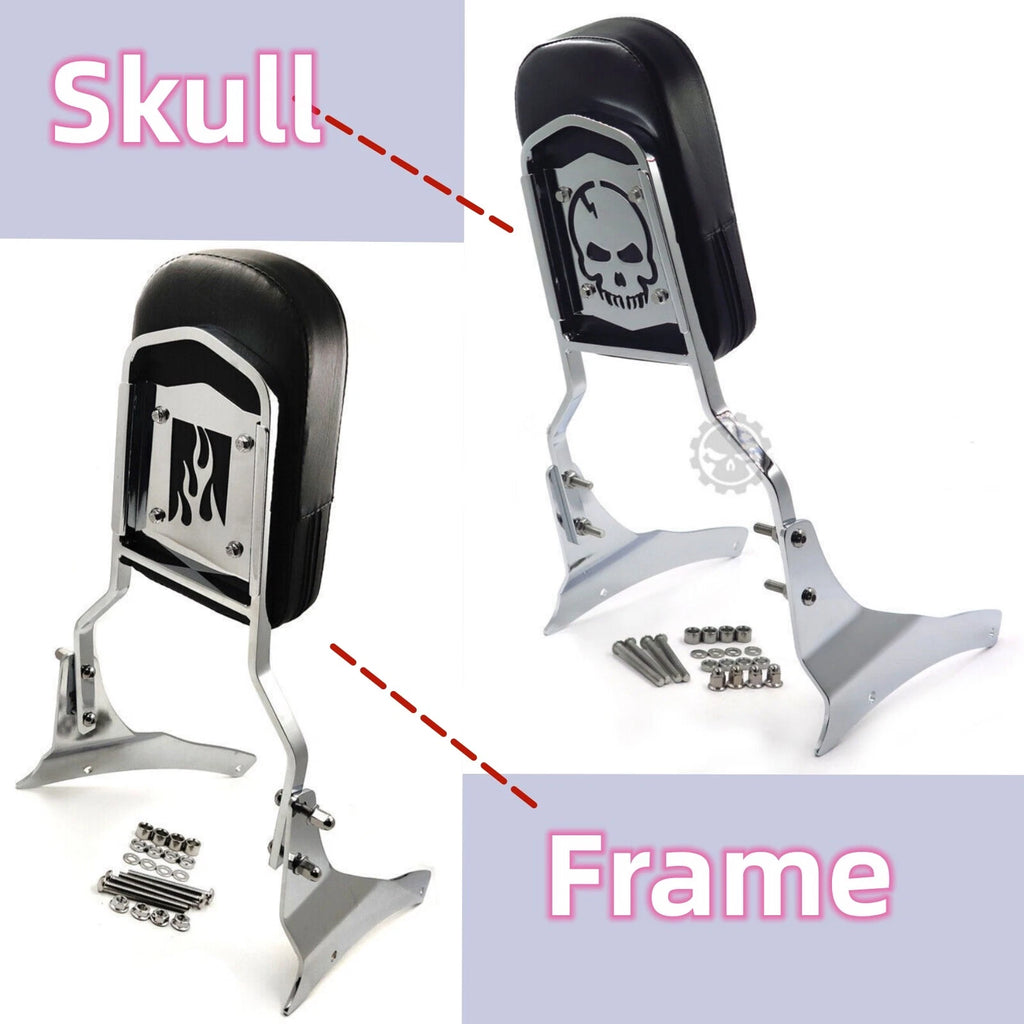 Skull Backrest Pad for Suzuki VL800 Boulevard M50 C50 (2001–2012)