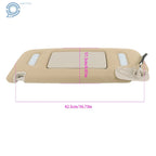 Driver Left Side Sun Visor for Silverado Sierra Tahoe Yukon (2007-2014) Beige