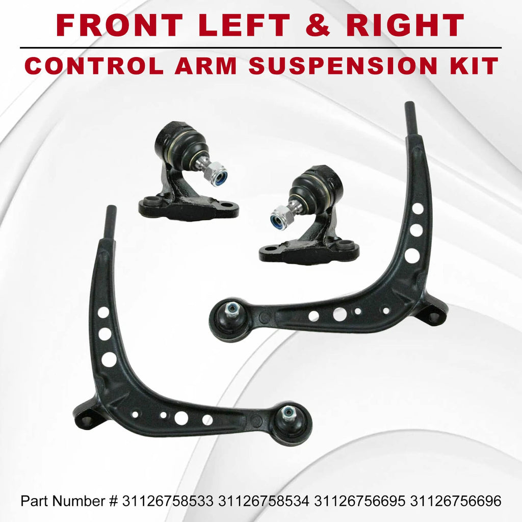 Set of 4 Front Lower Control Arms & Ball Joints for BMW E46 (1998-2006)