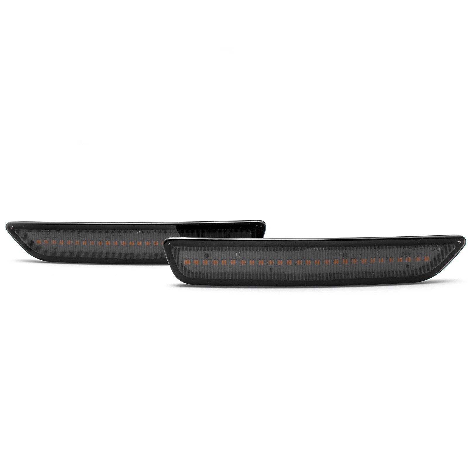 Smoked Lens Amber LED Front Side Marker Lamps for Ford Mustang (2010–2014)