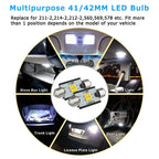2X AUXITO 578 212-2 41MM Super White LED Dome Map Light Bulbs for Ford