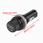 2Pcs Fuse Holders for Glass Tube Fuses 10A 5x20mm Panel Mount