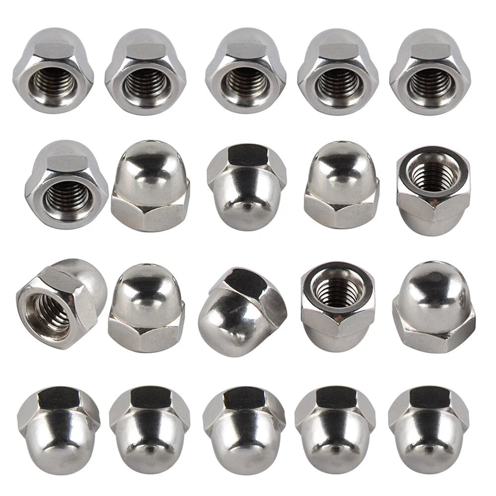 Set of 20 Acorn Cap Cover Plug Nuts for Honda Kawasaki Yamaha (M101.25)