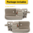 Set of 2 Inside Interior Door Handles for Toyota Corolla (2003–2008) Beige