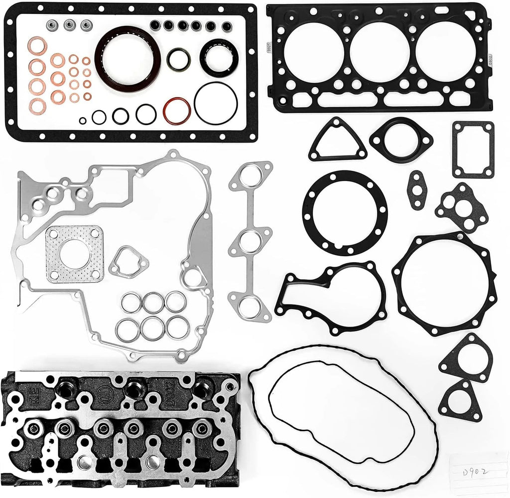 Complete Cylinder Head w/Valves Gasket Kit 1G962-03040 for Kubota RTV900 (2004–2023)