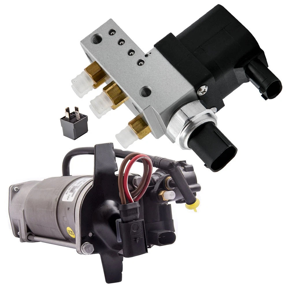 Air Suspension Compressor + Valve Control Block Set for Mercedes E63 AMG (2007–2010)