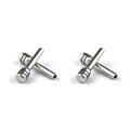 4 x Chrome Aluminum Inner Door Lock Push Knob Pins for Hot Rod Rat Truck