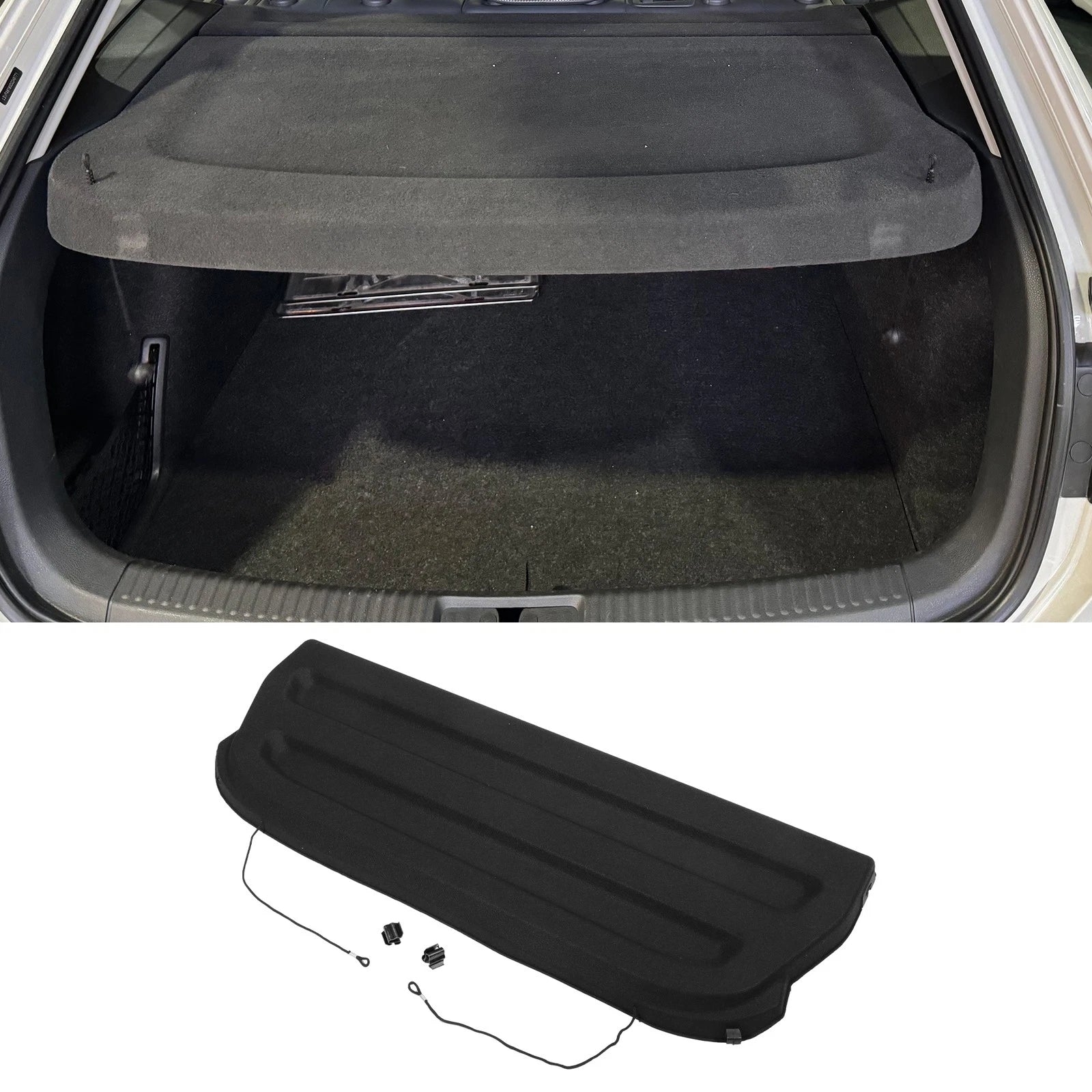 Rear Parcel Shelf Boot Load Cover for Honda Fit (2015–2020) Black
