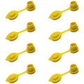 Set of 8 Yellow Vent Gas Caps for Plastic and Metal Containers