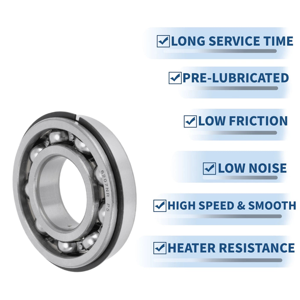 6207NR Deep Groove Ball Bearing for Scooter Skateboard Wheel (P5)