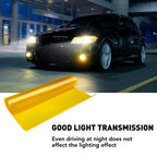 12" x 72" Gloss Golden Yellow Tint Vinyl Film for Headlights and Taillights