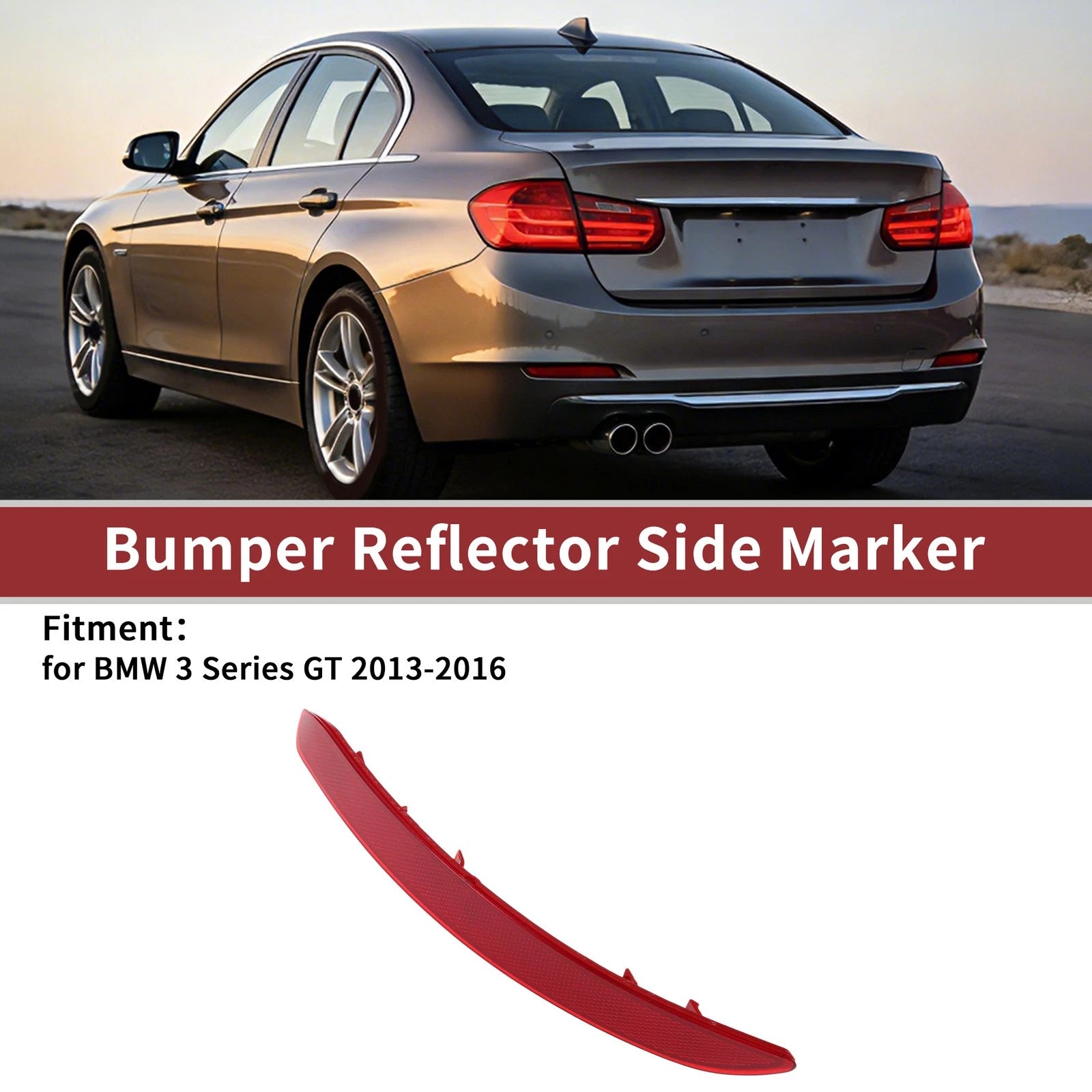 Rear Right Bumper Reflector No. 63147315166 for BMW 3 Series GT (2013–2016)