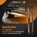 Set of 2 Black Aluminum Running Boards for Kia Carnival (2022–2026)